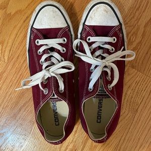 Maroon low top Converse